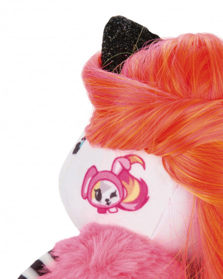 knuffelpop Pixidoos Piku 20 cm pluche oranje/rood