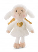 knuffelschaap La La Lammie junior 30 cm pluche wit/goud
