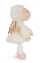 knuffelschaap La La Lammie junior 30 cm pluche wit/goud