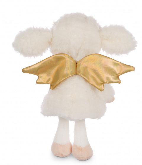 knuffelschaap La La Lammie junior 30 cm pluche wit/goud