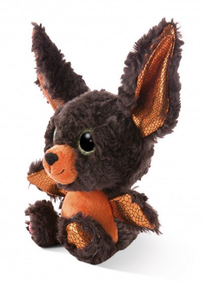 knuffel Wakiki Glubschis junior 17 x 15 cm bruin/oranje