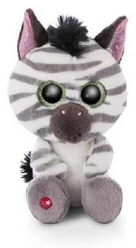 knuffelzebra Mankalita 15cm polyester wit/bruin