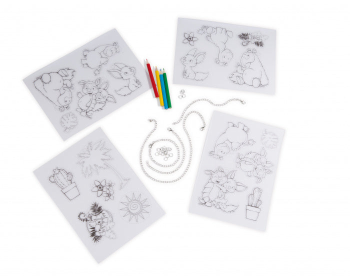 krimpfolieset DIY Wild Friends A5 transparant 57-delig