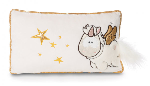 kussen Angelia junior 43 x 25 cm polyester goud/wit