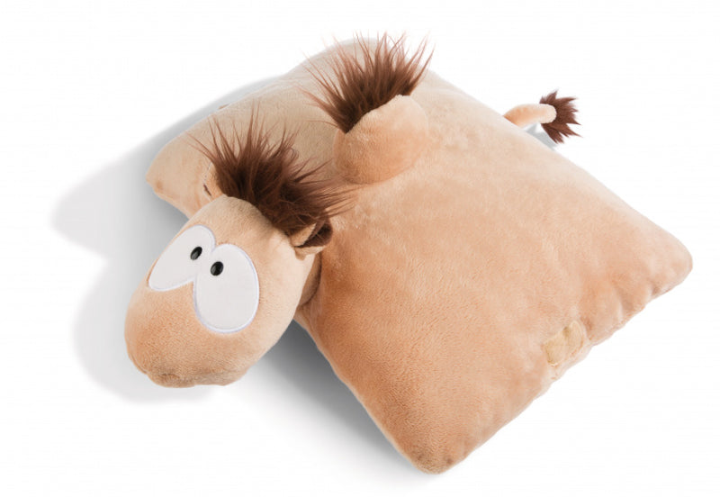 knuffelkussen Kemal junior 40 x 30 cm pluche bruin