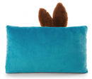 kussen konijn Poline 43 x 25 cm polyester groen/blauw