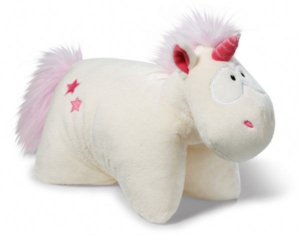 kussen Theodor 40 x 30 cm pluche/polyester roze/wit