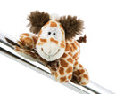 magneet Giraffe Gina 12 cm pluche beige/bruin