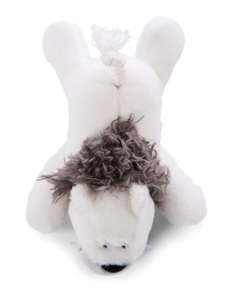 magneet sabeltandijsbeer junior 11 cm polyester wit/bruin