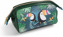 make-up tasje 18 x 12 cm kunstleer groen
