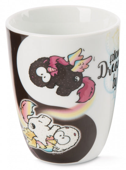 mok Yin & Yang junior 310 ml porselein wit/zwart