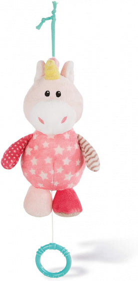muziekdoosje eenhoorn ster 18 cm pluche roze