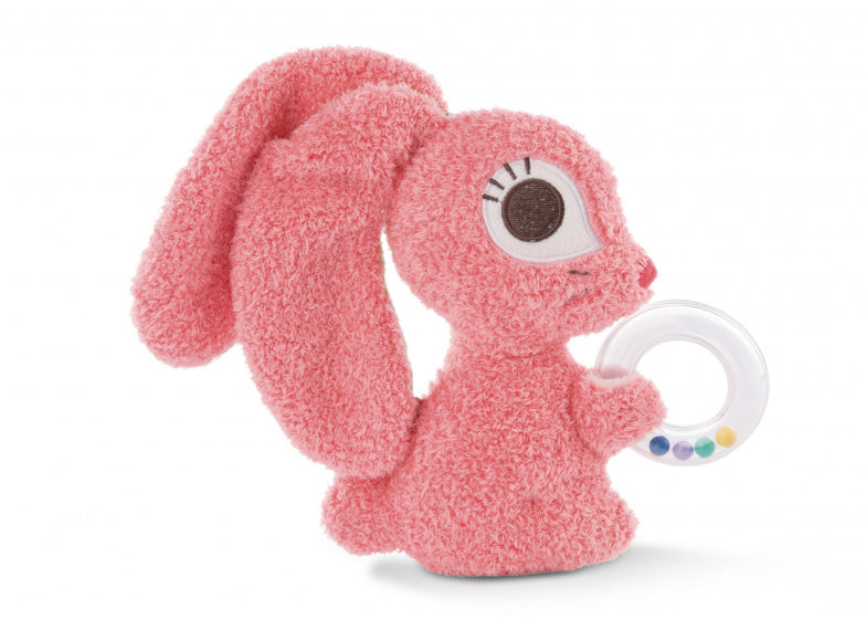 muziekknuffel Hopsalie konijn 18 cm pluche roze