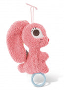 muziekknuffel Hopsalie 2D konijn 20 cm pluche roze