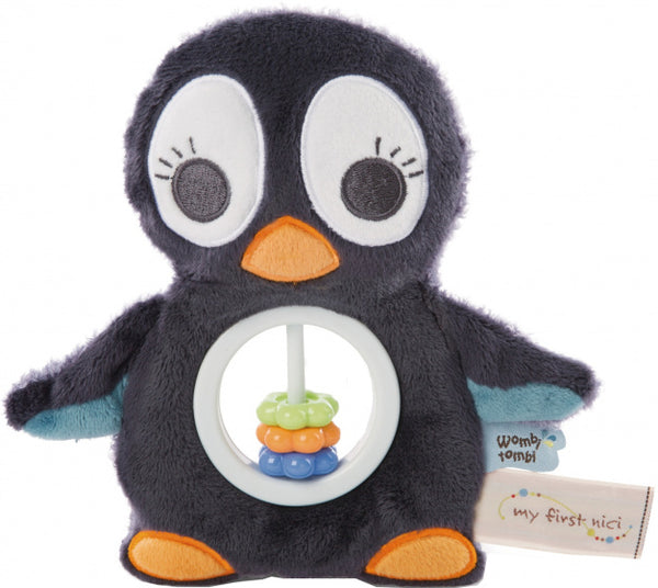 muziekknuffel Watschili pinguïn 18 cm pluche zwart