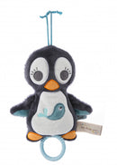 muziekknuffel Watschili 2D pinguïn 18 cm pluche zwart