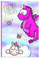 notitieboek Friends Forever junior B5 softcover roze