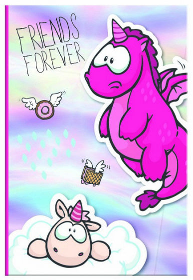 notitieboek Friends Forever junior B5 softcover roze