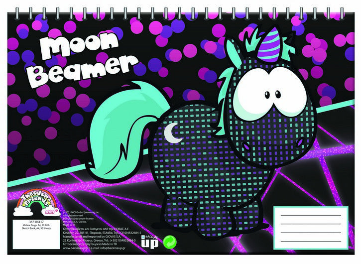 schetsblok Moon Beamer junior A4 papier paars 30 vellen