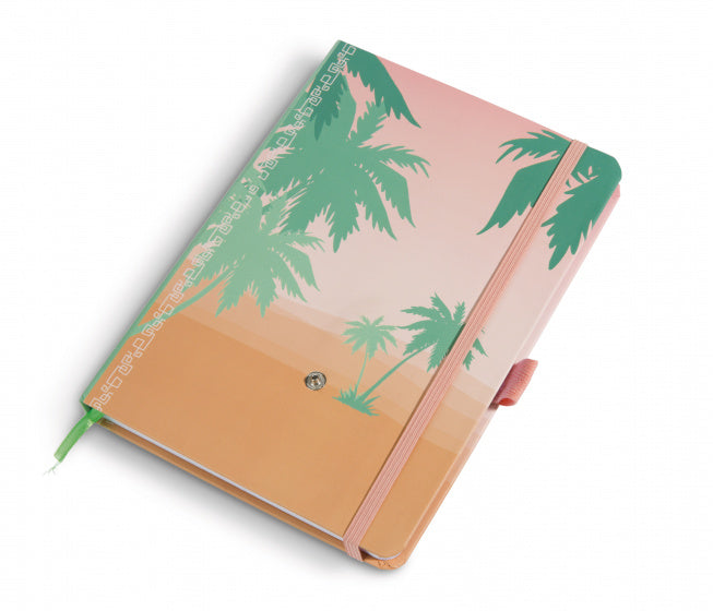 notitieboekje Wild Friends junior A5 papier roze/groen