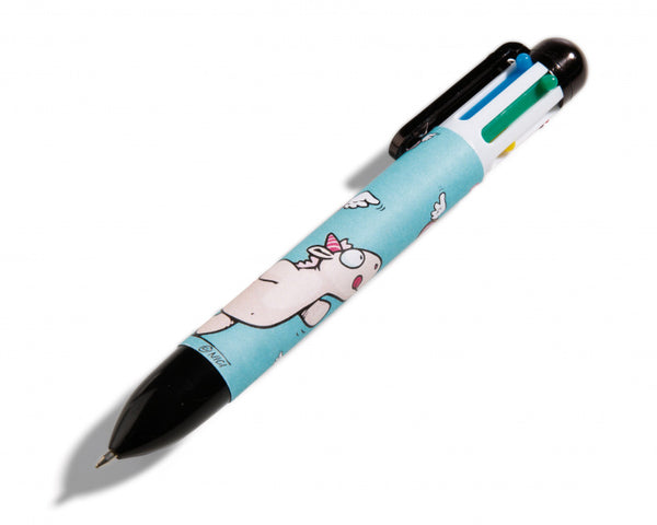 pen Theodor & Friends junior 14 x 2 cm zwart/blauw