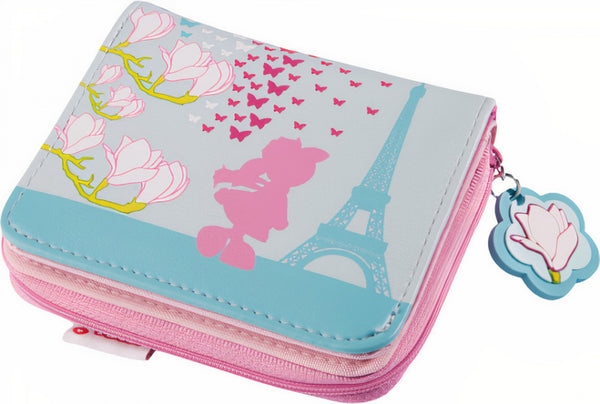 portemonnee Wallet Jolly in Paris meisjes 12 x 9,5 cm blauw