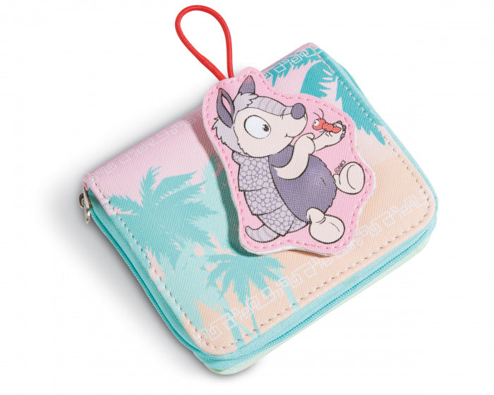 portemonnee Wild Friends 12 cm junior polyester blauw