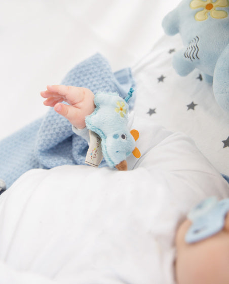 rammelaar Manuffi neushoorn 8,5 cm pluche blauw