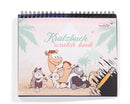 scratchboek Wild Friends junior 20 x 19 cm papier roze