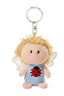 sleutelhanger Beschermengel junior 7 cm pluche blauw