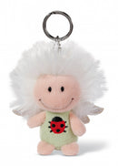 sleutelhanger Beschermengel junior 7 cm pluche beige/groen