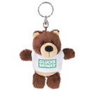 sleutelhanger beer junior 10 cm polyester bruin