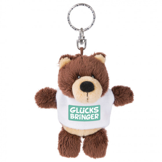 sleutelhanger beer junior 10 cm polyester bruin