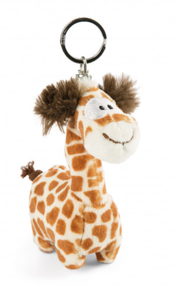 sleutelhanger Giraffe Gina 10 cm pluche beige/bruin