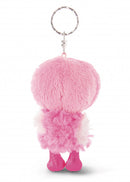 sleutelhanger Glubschis flamingo junior 9 cm pluche roze