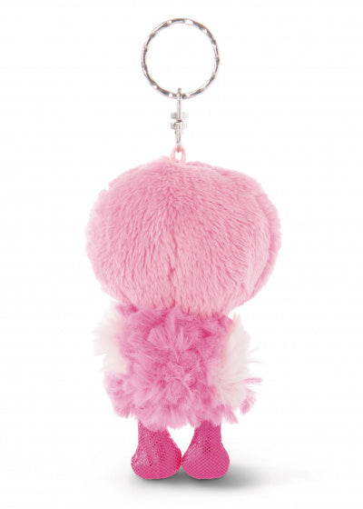 sleutelhanger Glubschis flamingo junior 9 cm pluche roze