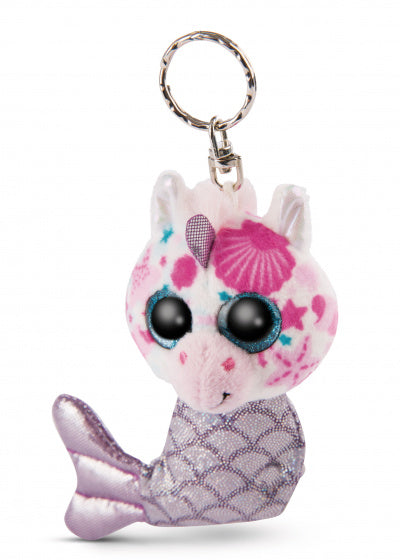 sleutelhanger Glubschis junior 11 cm pluche zilver