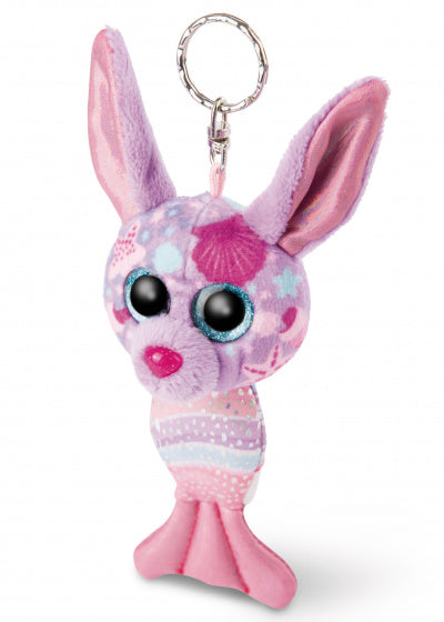 sleutelhanger Glubschis junior 12 cm pluche roze