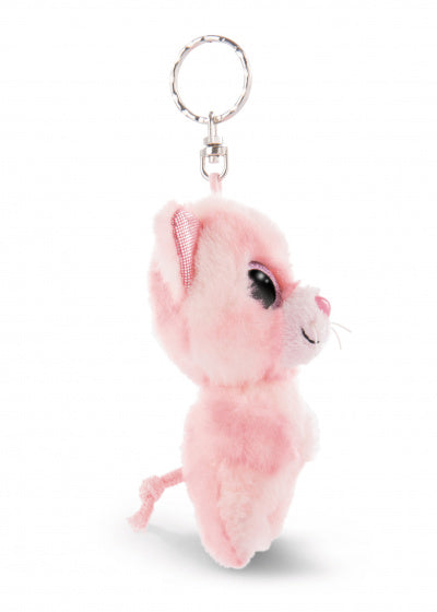 sleutelhanger Glubschis kat junior 9 cm pluche roze
