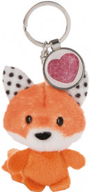 Nici Pluchen Sleutelhanger Vos met Hartje, 7cm