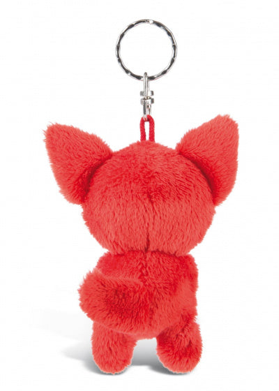 sleutelhanger Glubschis Jayson junior pluche 9 cm rood