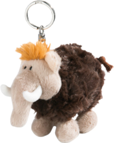 sleutelhanger Mammoth junior 10 cm pluche bruin/beige