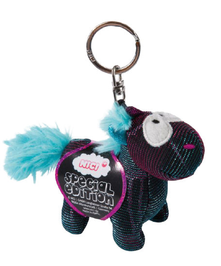 sleutelhanger Moon Beamer junior 10 cm polyester zwart