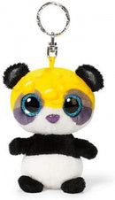 sleutelhanger panda junior 9 cm pluche zwart/wit