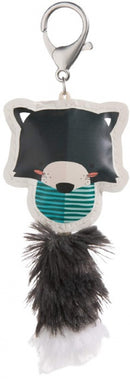 sleutelhanger vos junior 12 cm kunstleer donkerblauw