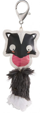 sleutelhanger vos junior 12 cm kunstleer zwart