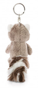 sleutelhanger wasbeer junior 10 cm pluche/polyester bruin