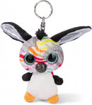 sleutelhanger zebra junior 9 cm pluche zwart/wit