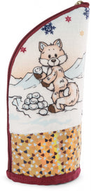 staande etui junior 21 x 12 x 8,5 cm polyester beige