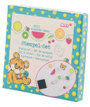 stempelset Classic Beer 9,5 x 9,5 cm blauw 9-delig